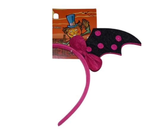 Обруч на Хэллоуин Летучая мышь one size розово-черный Киев