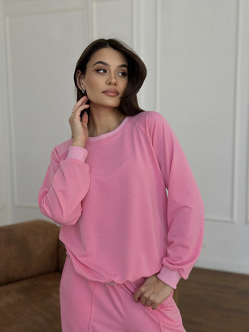 Свитшот женский однотонный Розовый 50/52 Харьков - изображение 6