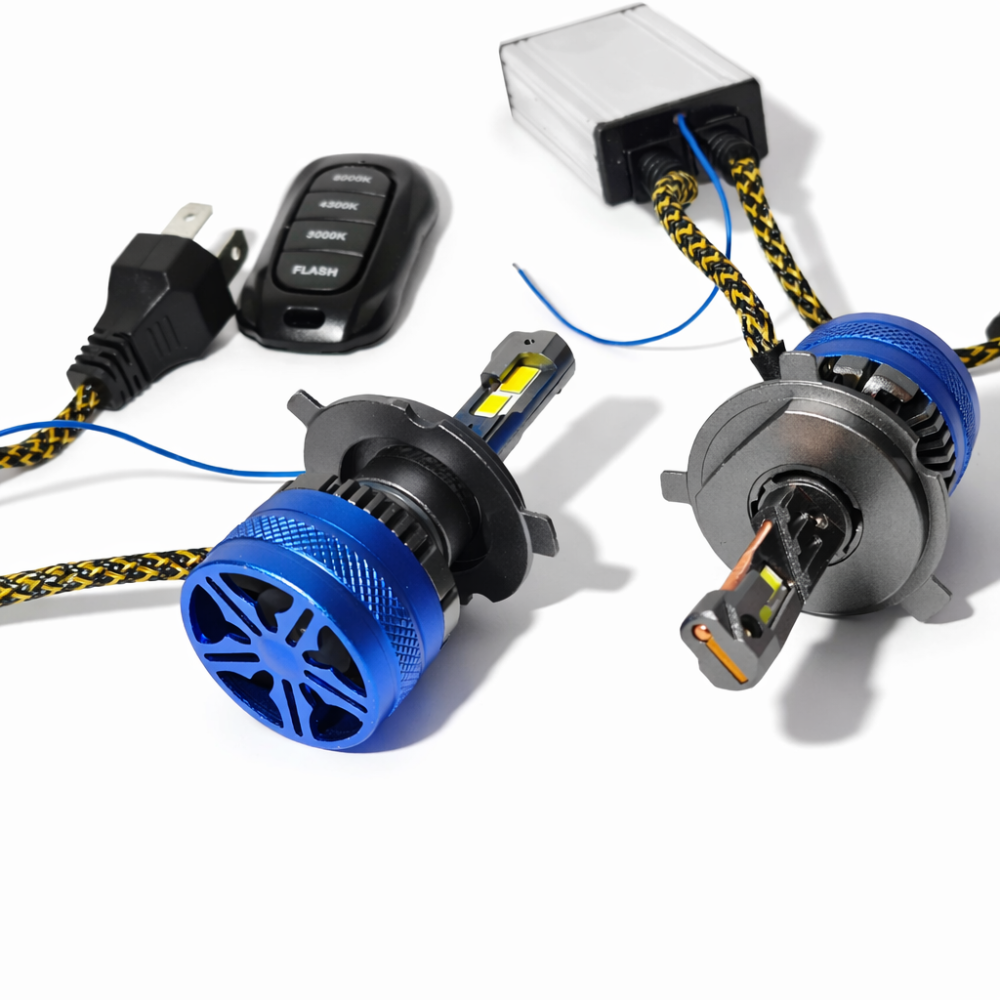 Комплект світлодіодних ламп StarLight Color H4 (P43t) + стробоскоп з пультом керування 3000K/4300K/6000K 12/24V Харків - фото 9