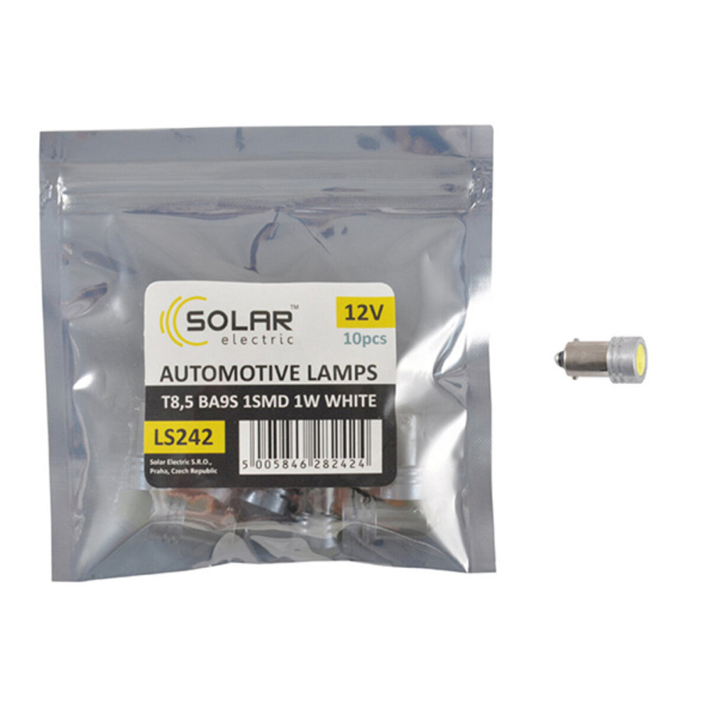 LED автолампа Solar 12V T8.5 BA9s 1SMD 1W white 10шт Киев - изображение 1