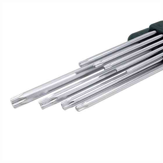 Набор ключей TORX Г-образных экстра длинных, 9 предметов (Т10, Т15, Т20, Т25, Т27, Т30, Т40, Т45, Т50) в пластиковом держателе Одесса