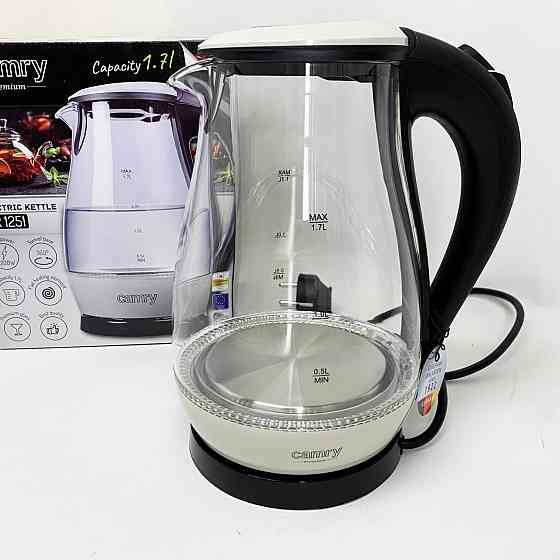Хороший электрочайник для дома Camry CR 1251 1.7л 2000Вт, Электрочайник с контролем уровня воды TL-32 Львов