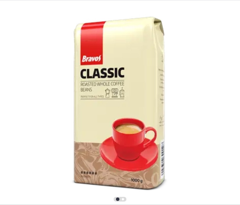 Кава в зернах Bravos Classic 1 кг Виноградов - изображение 1