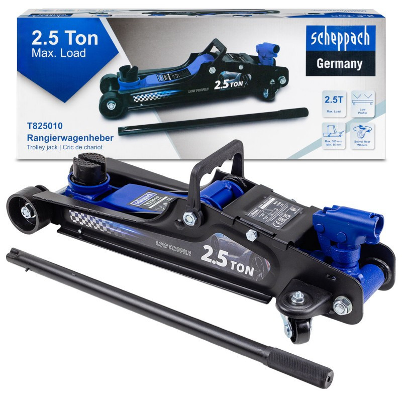 Домкрат 2,5т (85-385мм) гідравлічний підкатний низькопрофільний (посилений корпус, поворотна ручка 360°) Одеса - фото 1