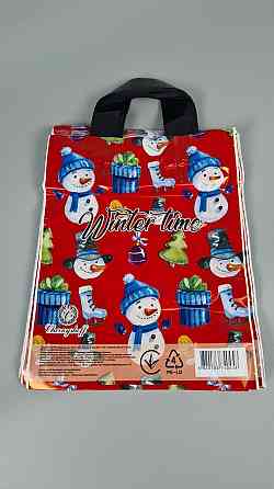 Пакет ламінований з петльовою ручкою маленький Н.Год "Сніговик" (25х30) Рендпако (25 шт.) Харків