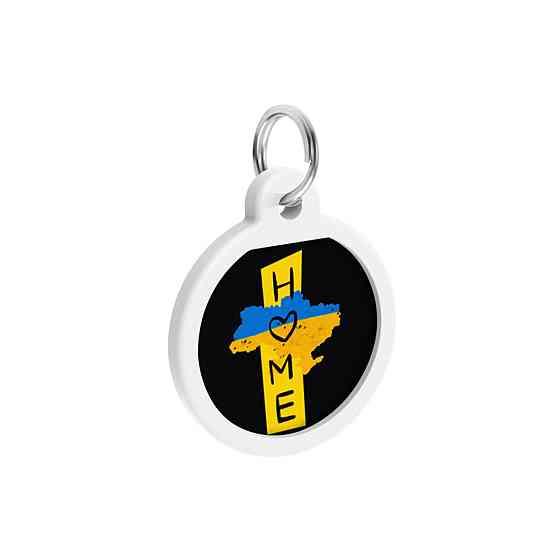 Адресник для собак и кошек металлический WAUDOG Smart ID с QR паспортом, рисунок 