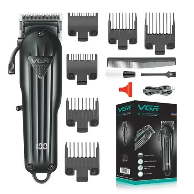 Машинка для стрижки волос VGR V-282 6 насадок, LED Display Коломыя - изображение 1
