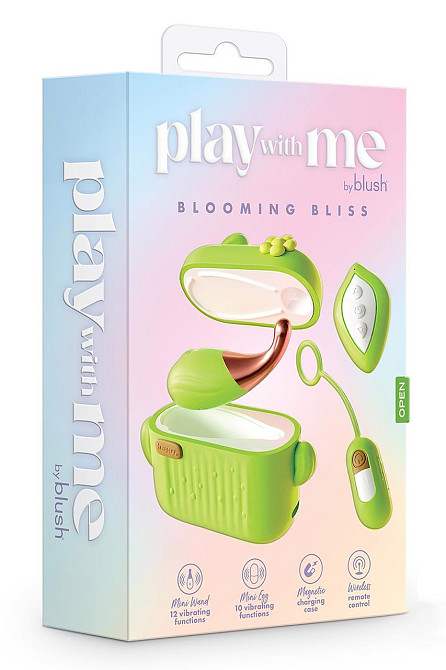 Мини-вибраторы в зарядном кейсе Blush Play with Me с пультом, зеленые Sex Aura Киев - изображение 5
