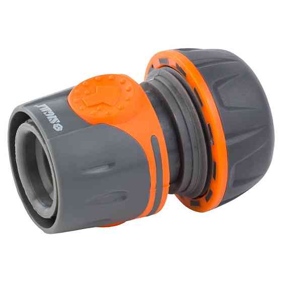 Конектор 1⁄2" швидкознімний для шланга 3⁄4" аквастоп (ABS+TPR) FLORA (5015514) Київ