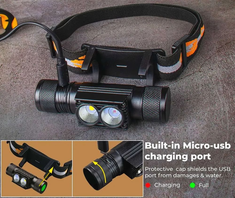 Тактичний налобний ліхтар Sofirn H25LR з червоним світлом 660лм Вінниця - фото 11