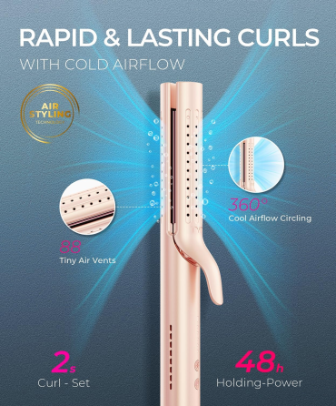 Плойка-стайлер TYMO Airflow 2.0 Rose Gold два в одном для выпрямления и завивки волос, ионизация, титановые пластины, 5 режимов Киев