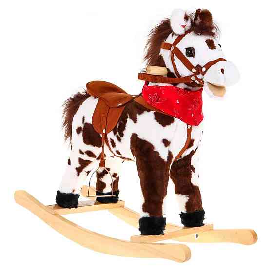 Коник-гойдалка Ramiz TM152A, коричнево-білий Київ