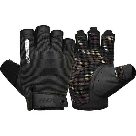 Рукавички для фітнесу RDX T2 Half Brown L Каменское