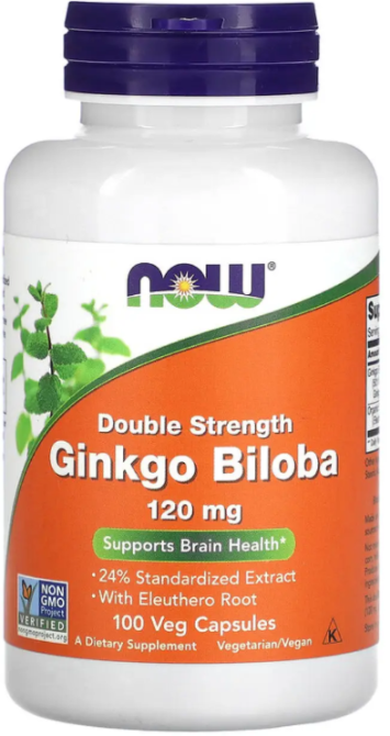Гінкго білоба Now Foods Ginkgo Biloba 120mg 100 розт капс Київ - фото 3