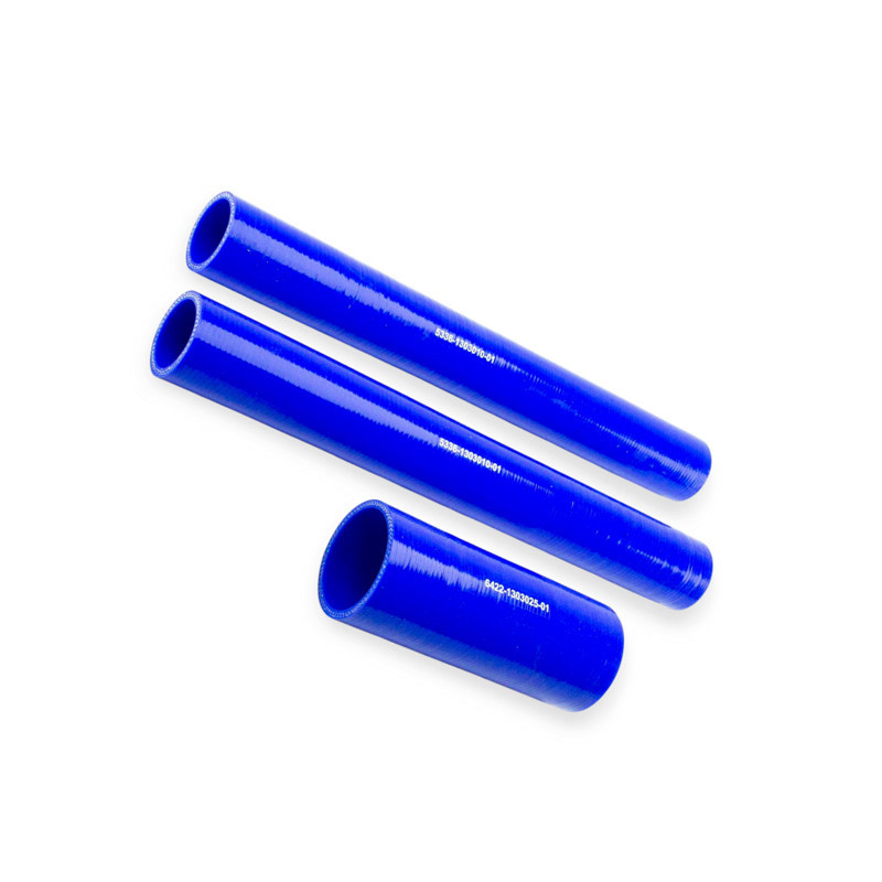 Патрубок МАЗ Супер (к-кт 3 шт) силікон синій радіатора Мукачево - фото 1