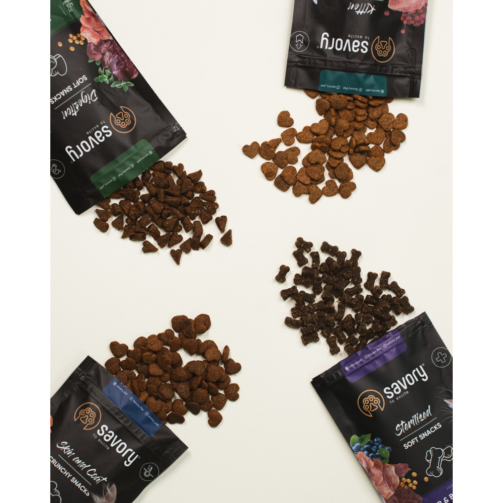 Хрустящие лакомства Savory для здорового роста котят, индейка с клюквой, 50 г Винница - изображение 4