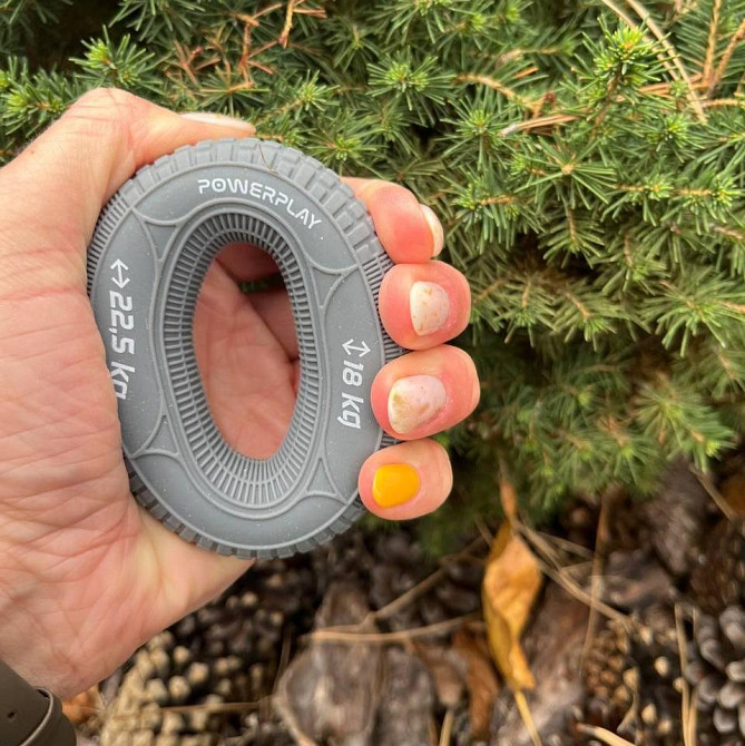 Еспандер кистьовий силіконовий PowerPlay PP-4330 Hand Grip Loops Medium 18-22,5 кг. Сірий Каменское - изображение 7