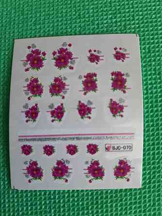 Наклейки на ногти цветочки - размер стикера 6*5см, инструкция по применению есть в описании товара Киев