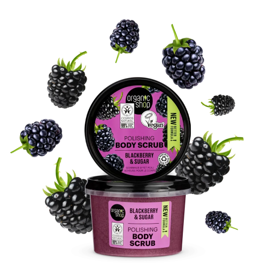 Скраб для тіла Поліруючий Ожина Organic Shop 250 мл Київ