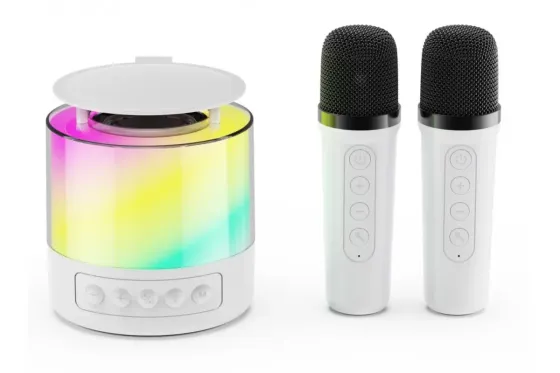 Детское караоке с 2ма микрофонами K12 со сменой голоса Bluetooth колонка с RGB подсветкой Коломыя