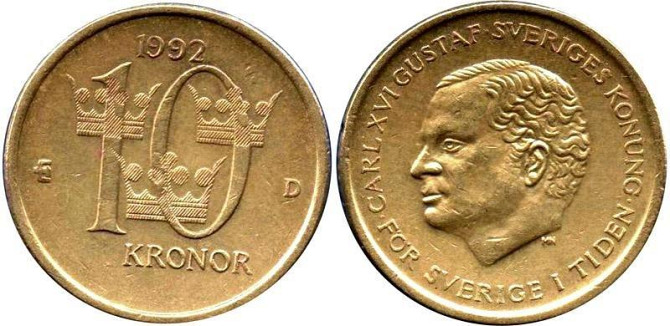 10 крон Швеция (1991-1992) Полтава - изображение 1