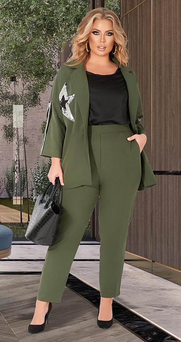 Стильний брючний костюм великого розміру (50) Київ - фото 2