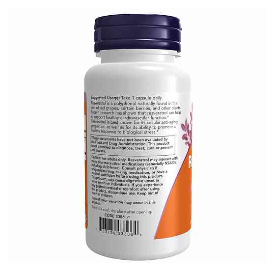 Ресвератрол Now Foods Resveratrol 350 mg 60 vcaps Київ