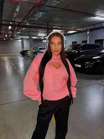 Жіночий прогулянковий костюм тринить на флісі Рожевий Одеса