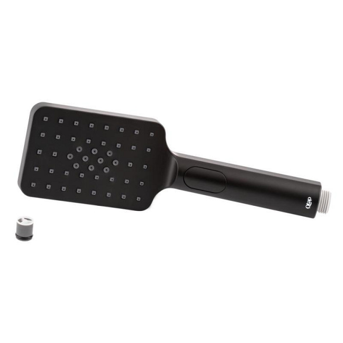 Лейка для ручного душа Qtap Rucni 120х80 мм прямоугольная QTRUCA121N3KBB Black Matt Харьков - изображение 3