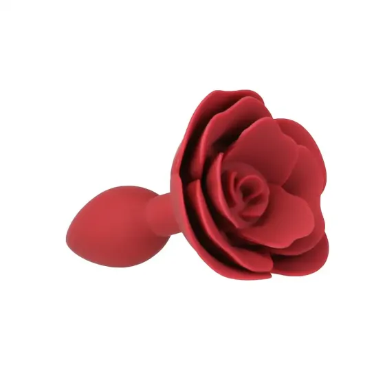 Силіконова анальна пробка Lux Active с розой - Red Rose Silicone Anal Plug Львів