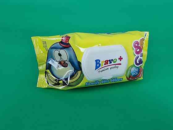 Влажная салфетка 120 шт.c клапаном 