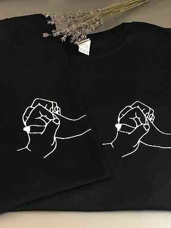 Парные футболки для парня и девушки с принтом Вместе навсегда Черновцы