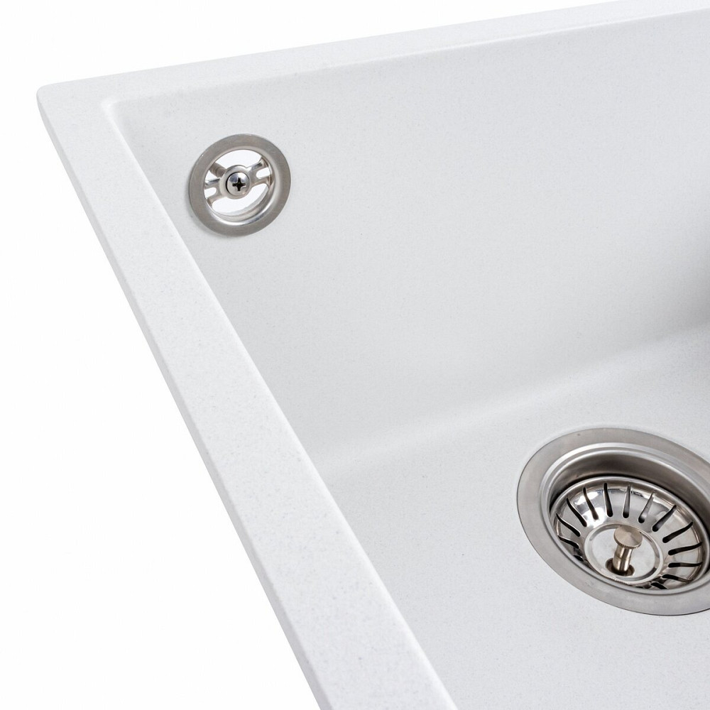 VALESO Гранітна мийка для кухні VALESO RUBA 4040 матова Білосніжний Киев - изображение 5