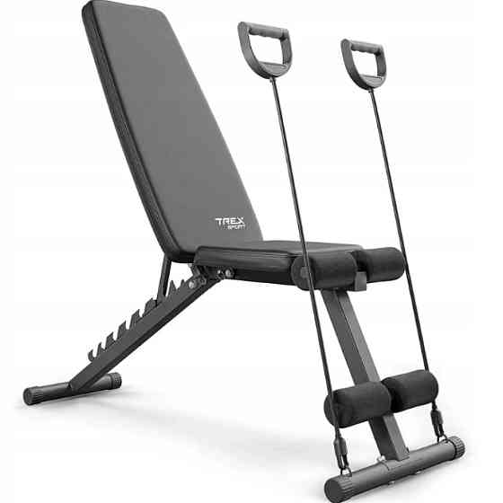 Тренировочная скамья для дома и спортзала регулируемая с эспандерами Спортивная скамья для тренировок TX-110B Киев