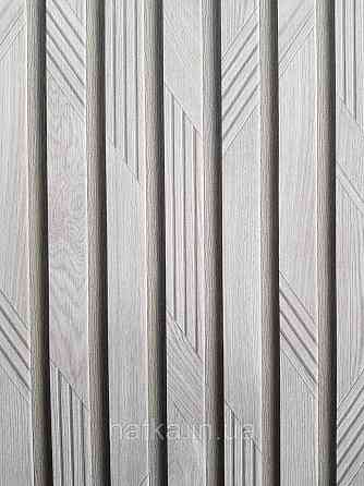 Обои виниловые на флизелине метровые Sintra Edelina полосы под стеновую панель серые Киев