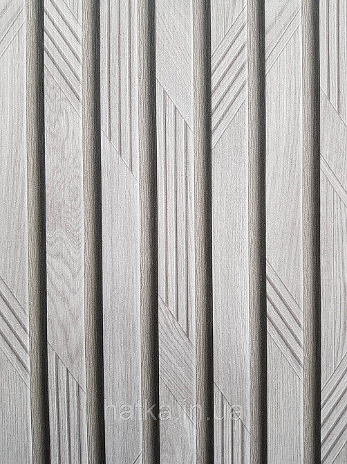 Обои виниловые на флизелине метровые Sintra Edelina полосы под стеновую панель серые Киев - изображение 2