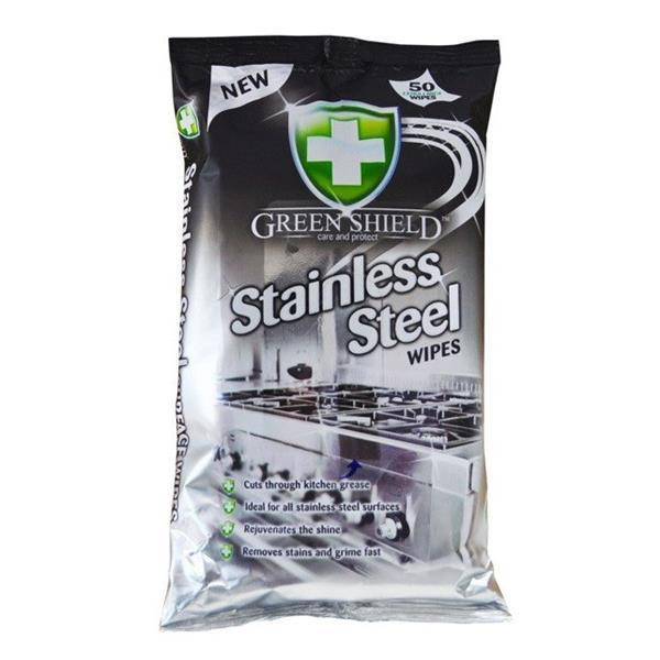 Green Shield влажные салфетки для стали 50штStainless Харьков - изображение 2