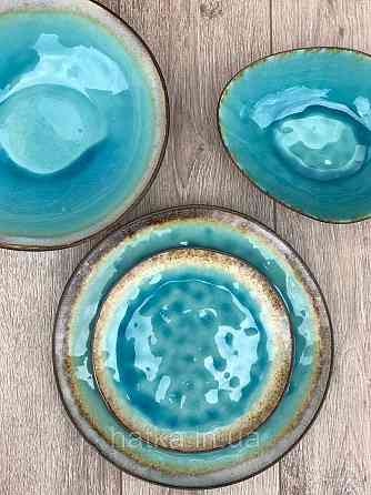 Салатник Olens "BLUE LAGUNA" 27x7 см кераміка круглий блакитний Київ