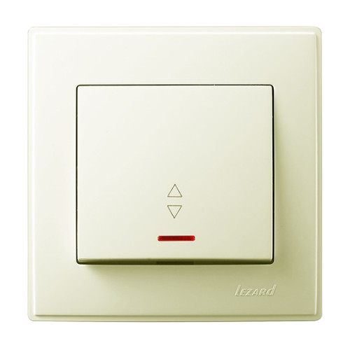 LESYA крем Вимикач внутрішній прохідний 1кл з підсвічуванням Лезард Житомир - фото 2