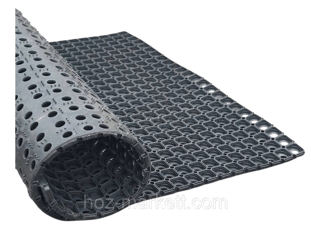 Килимок 150 х 100 х 1.6 см гумовий брудозахісний з отворами, гумове покриття Ковер 150 см х 100 см Харків - фото 1