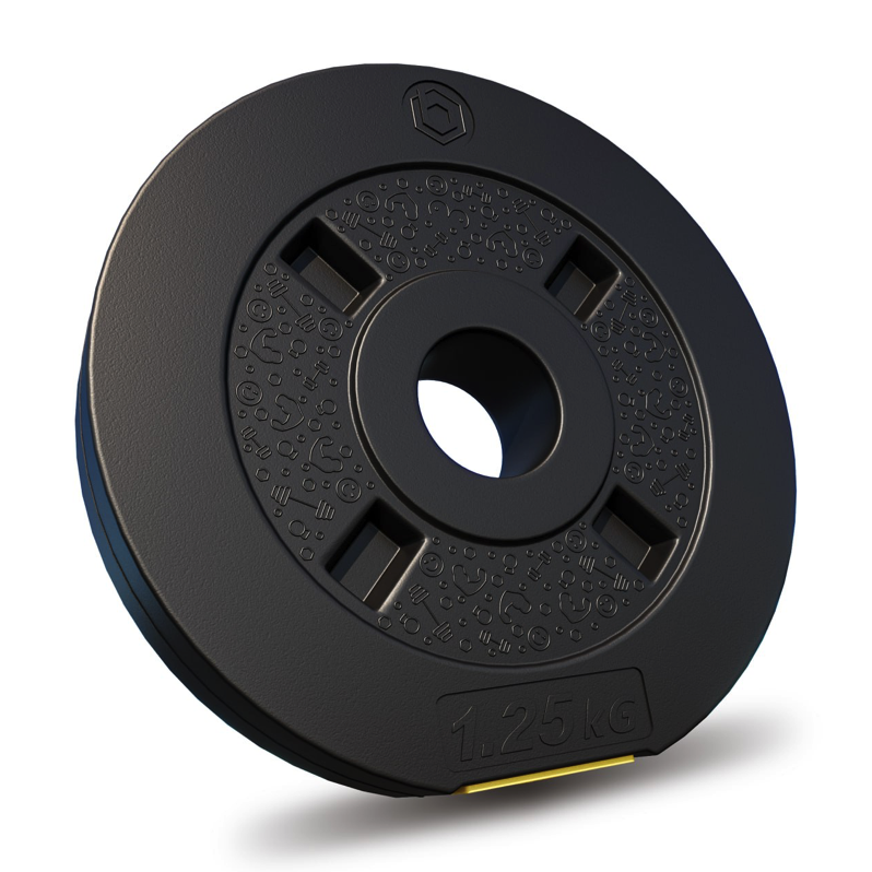 Набір композитних дисків Besport PowerPro 59кг для гантелей та штанг + 2 грифа Київ - фото 2