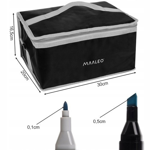 Набір двосторонніх маркерів і ручок 168 елементів для малювання та скетчінгу у футлярі Maaleo (24101) Нововолинськ - фото 10