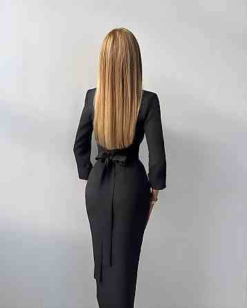 Жіноча стримана сукня-піджак костюмка Чорний Одеса