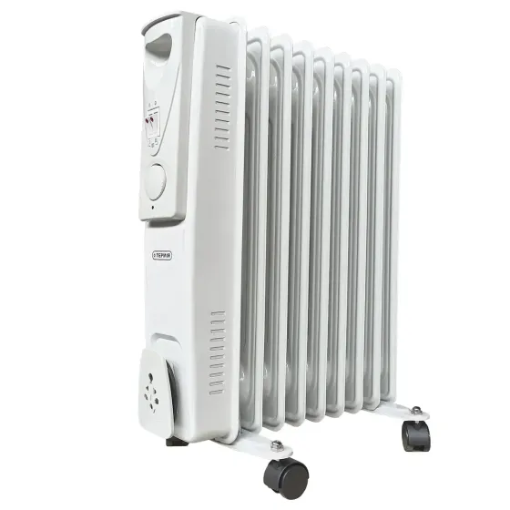 Масляный обогреватель Термия YL-A07S 9 секций 2 кВт электрорадиатор с термостатом с защитой от опрокидывания на колесах Киев