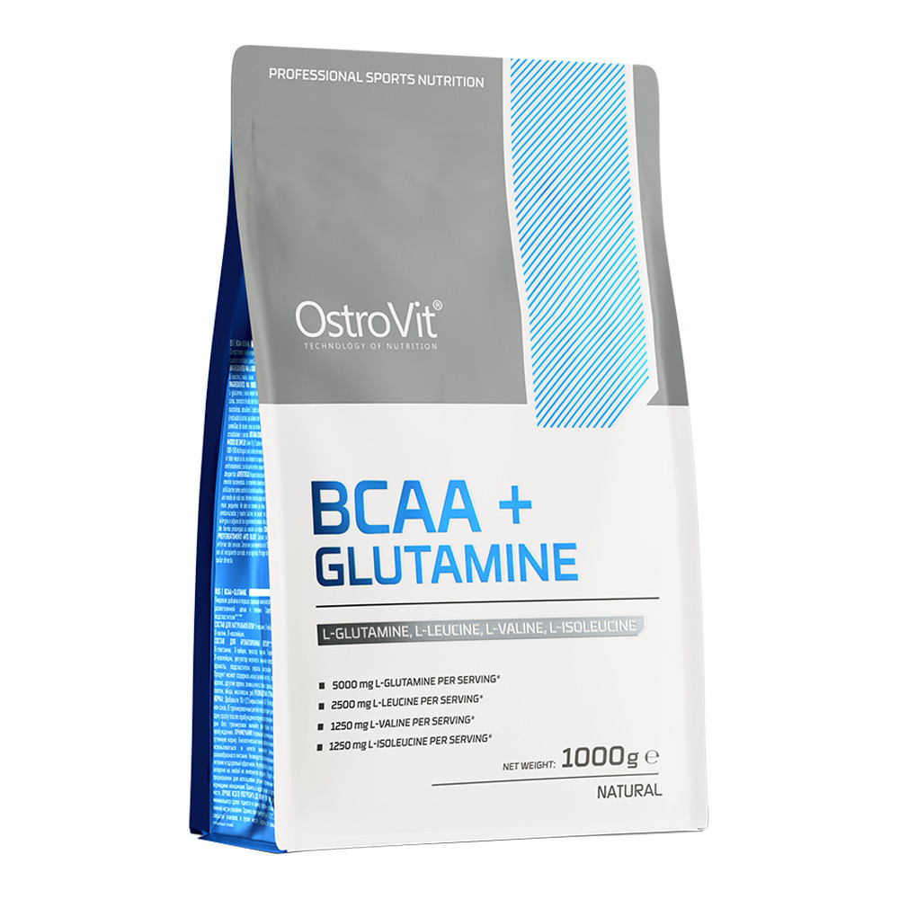 Амінокислоти Ostrovit BCAA + Glutamine 1000 г, Pure Луцьк - фото 1