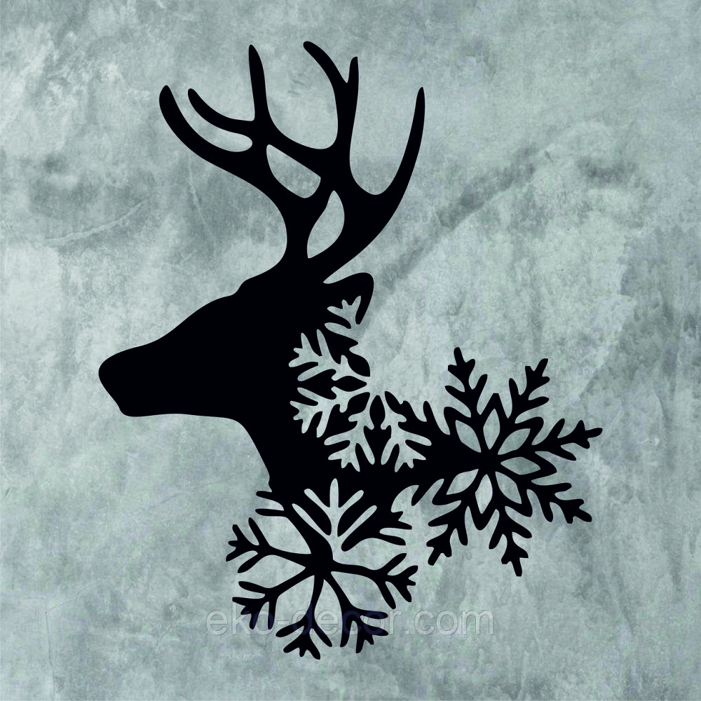 Декоративное настенное Панно «Олень», Декор на стену 110*89 см, Черный Киев - изображение 9