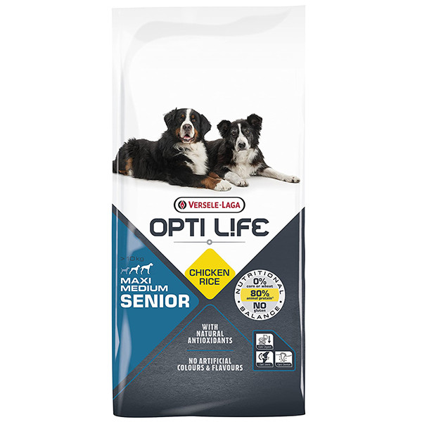 Opti Life Senior Medium & Maxi ОПТІ ЛАЙФ СЕНЬЙОР СЕРЕДНІХ ВЕЛИКИХ сухий суперпреміум корм для літніх собак середніх і великих порід Київ - фото 1