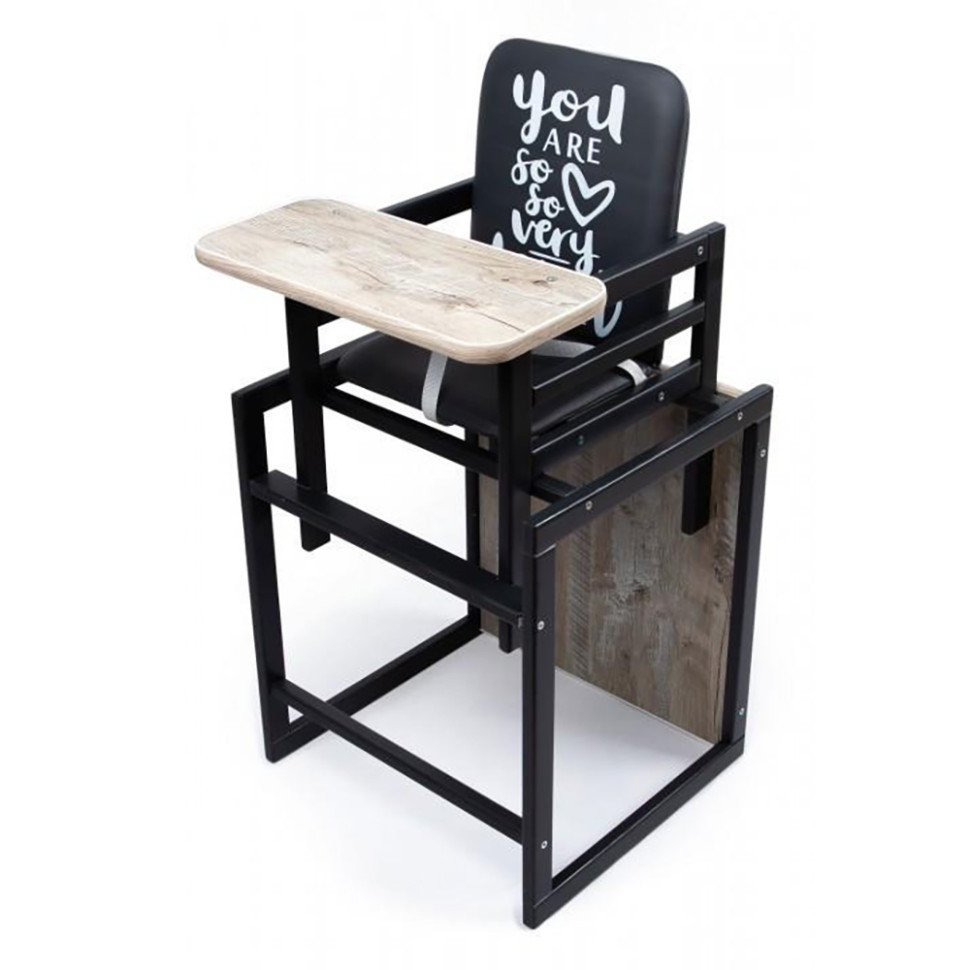 Стільчик для годування 2 в 1 Graphite дуб клондайк Вінниця - фото 1