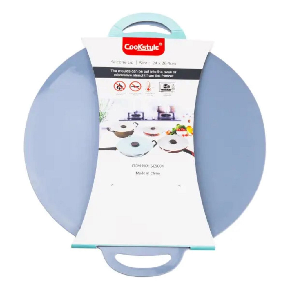 TS Kitchen Багаторазова силіконова кришка для універсальна 32 х 28 см сіра HP34540L Київ - фото 6