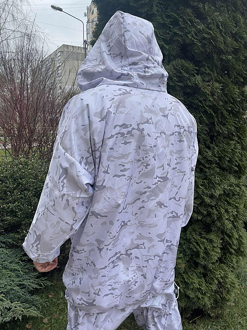 Тактический маскировочный костюм (плащевка 100% полиэстер) Белый мультикам Винница - изображение 10